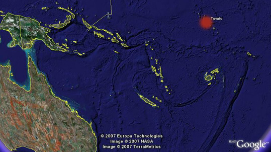 Tuvalu Satellite Map